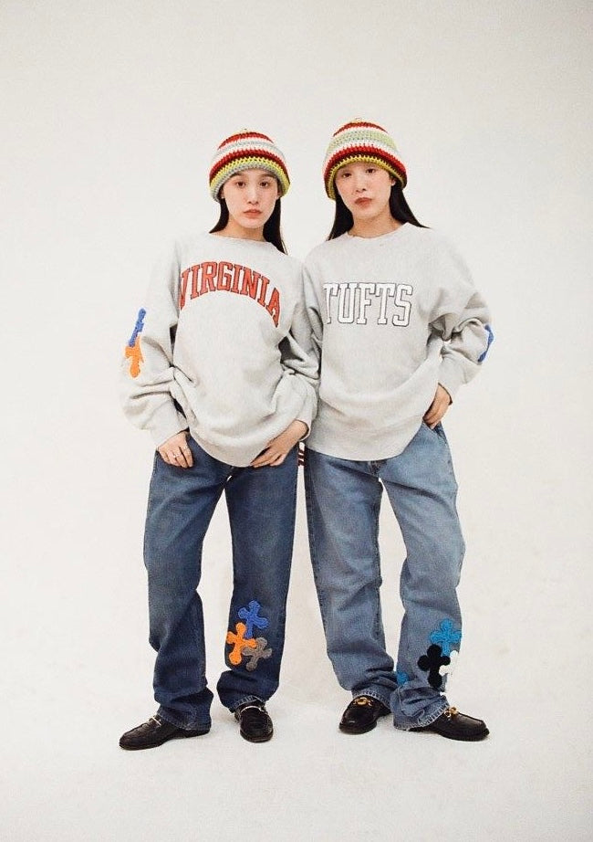 "Y.A.R.N." x 80s champion reverse weave with 3D Cross (unisex)