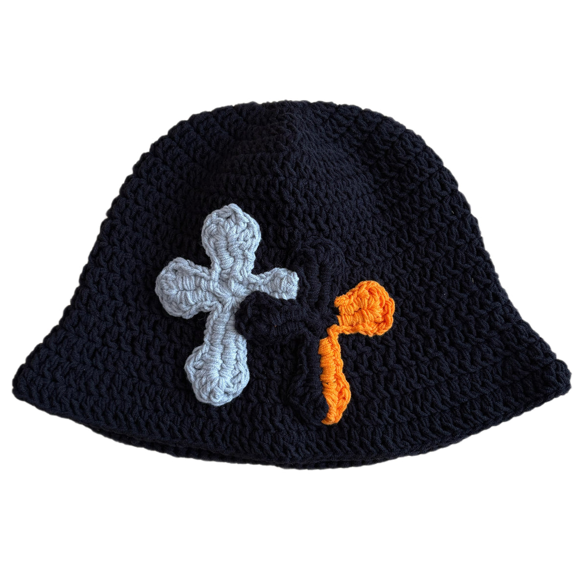 "Y.A.R.N. Collection" 3D double Cross Handmade Knit hat (unisex)