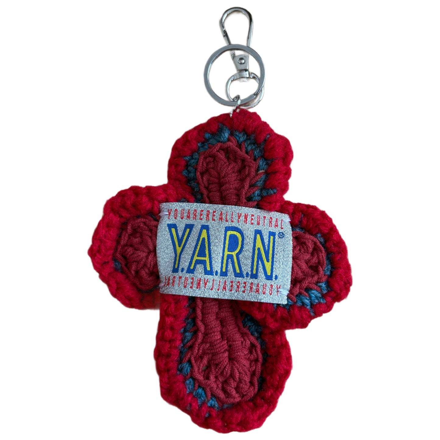 "Y.A.R.N. Collection" 3D Cross Handmade Knit Key Holder(unisex)