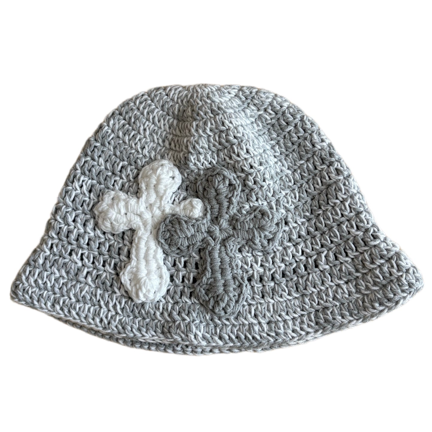 "Y.A.R.N. Collection" 3D double Cross Handmade Knit hat (unisex)