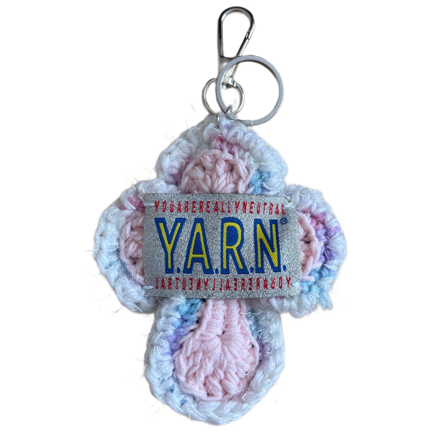 "Y.A.R.N. Collection" 3D Cross Handmade Knit Key Holder(unisex)