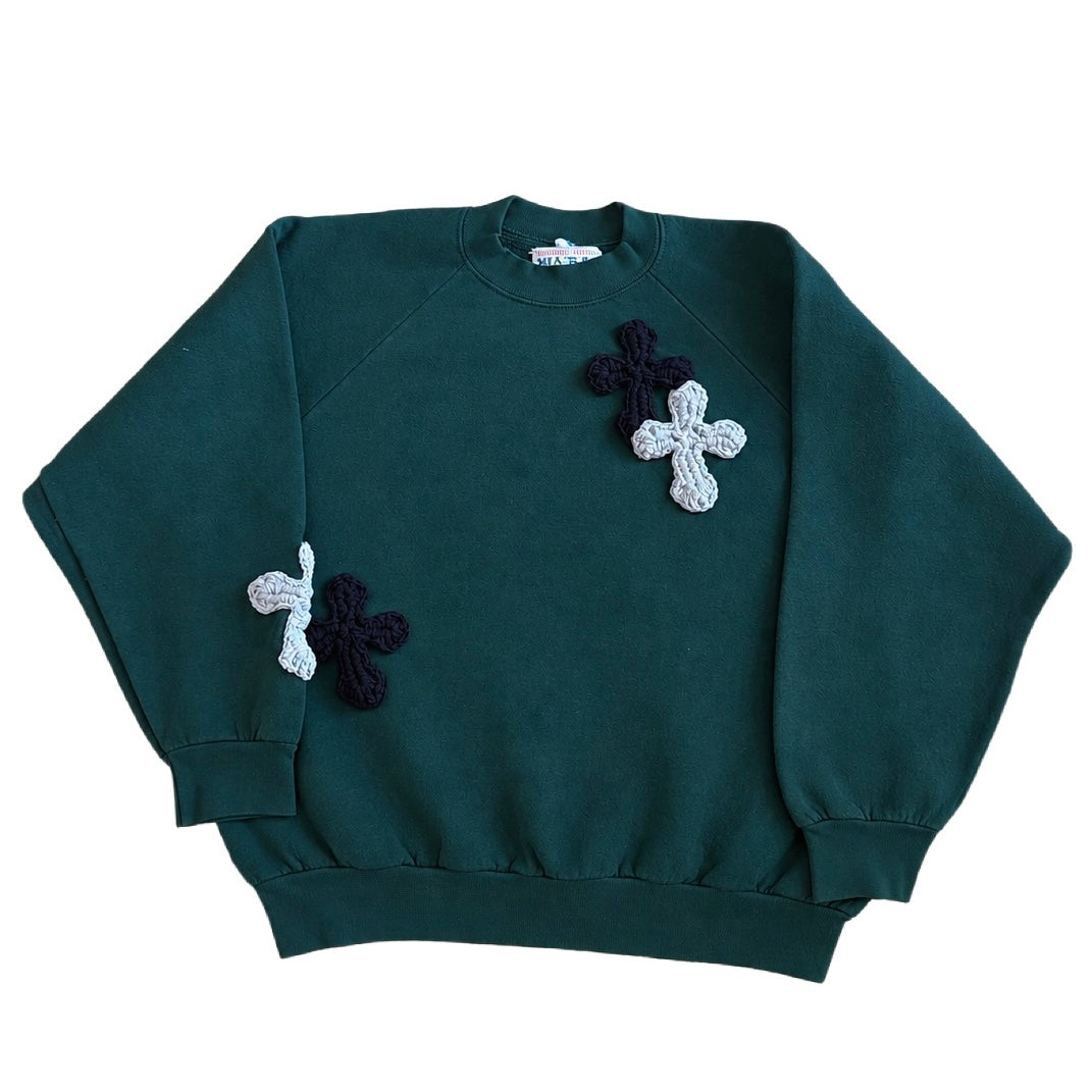 "Y.A.R.N. Collection" 90s made in USA sweat with 6 cross (unisex)