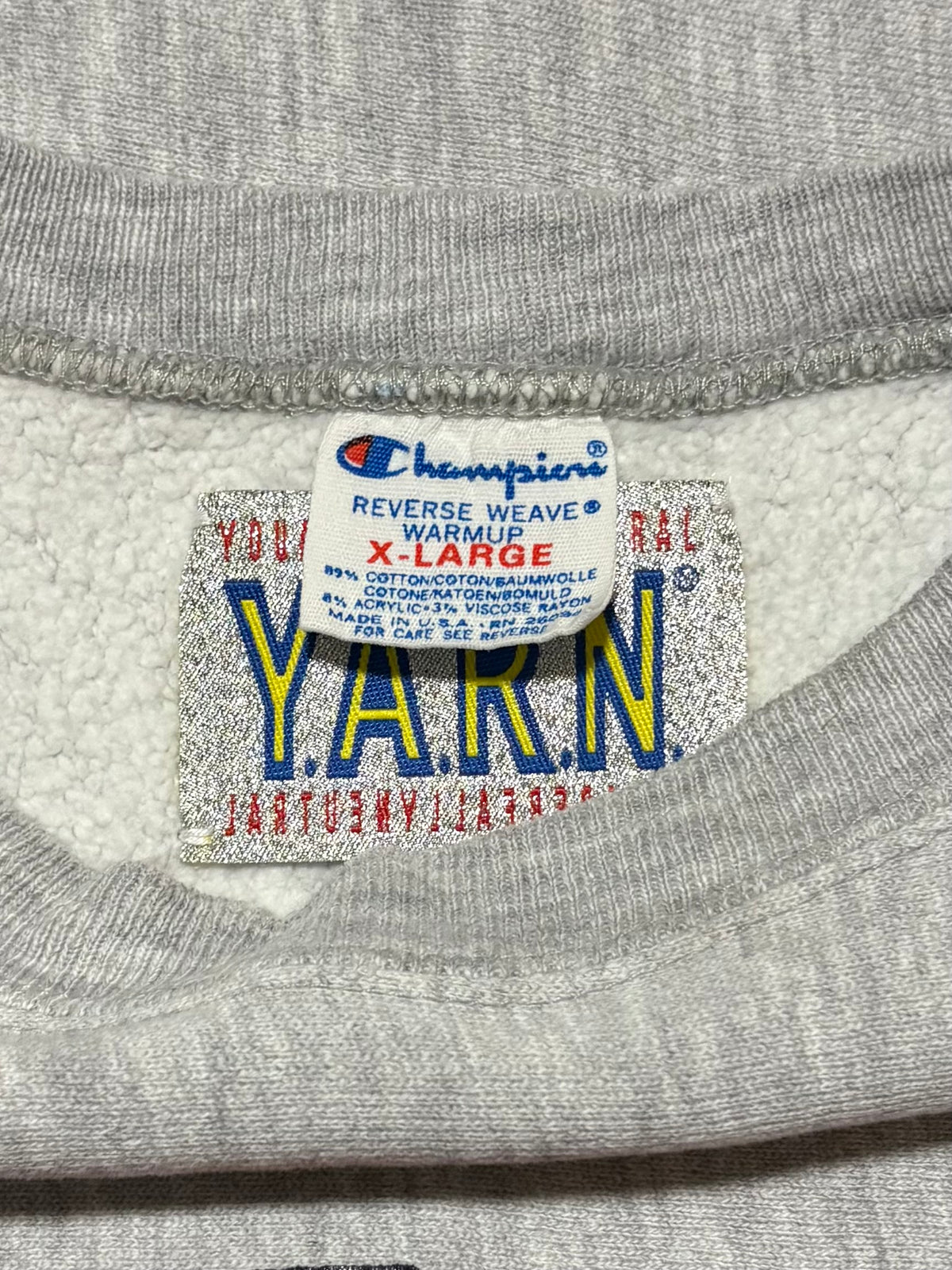 "Y.A.R.N." x 80s champion reverse weave with 3D Cross (unisex)