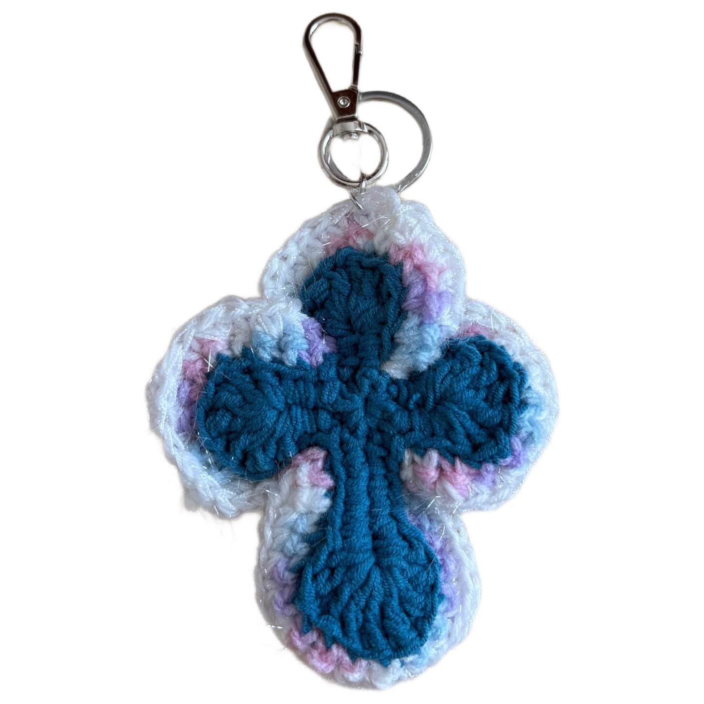 "Y.A.R.N. Collection" 3D Cross Handmade Knit Key Holder(unisex)