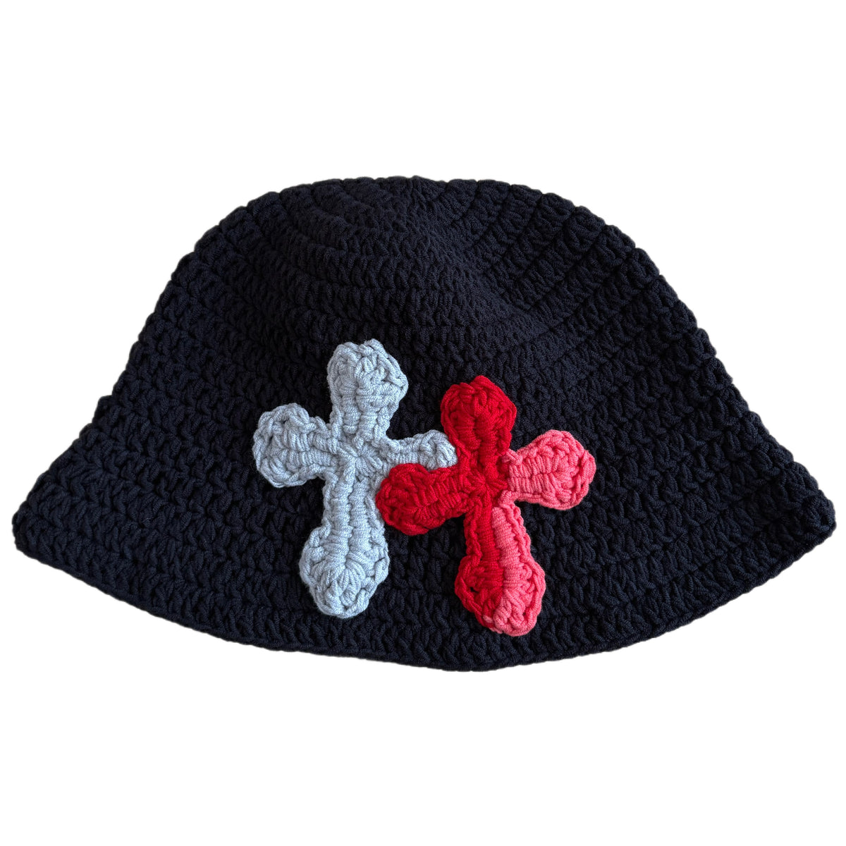 "Y.A.R.N. Collection" 3D double Cross Handmade Knit hat (unisex)