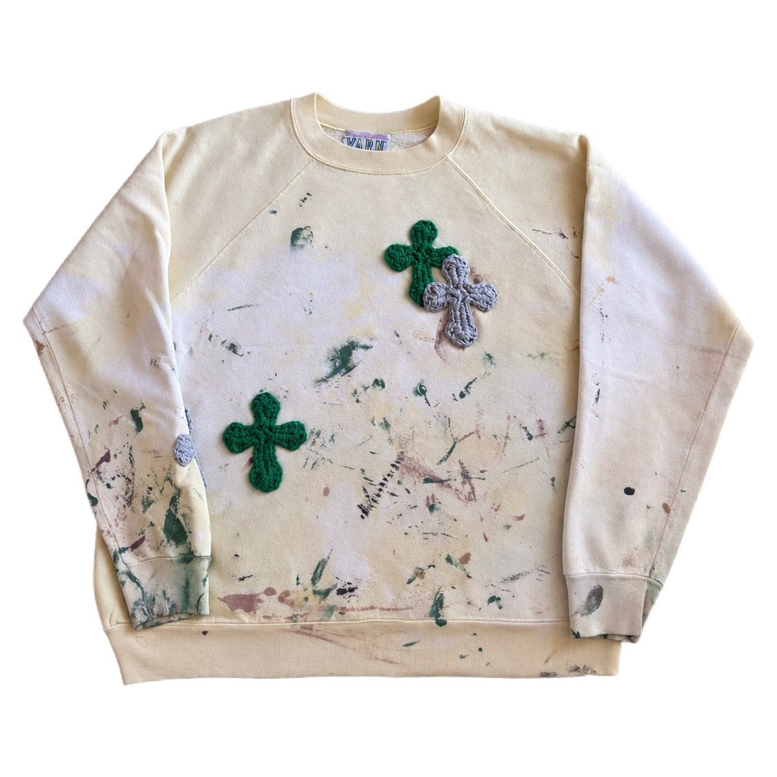 "Y.A.R.N. Collection" 90s made in USA sweat with 6 cross (unisex)