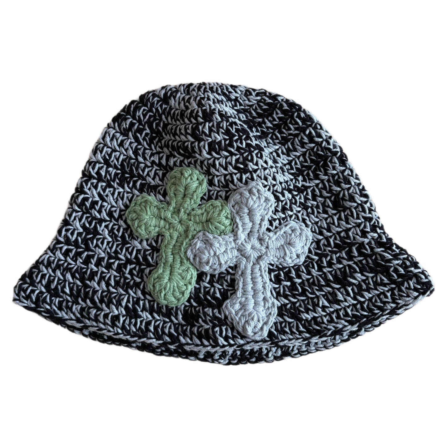 "Y.A.R.N. Collection" 3D double Cross Handmade Knit hat (unisex)