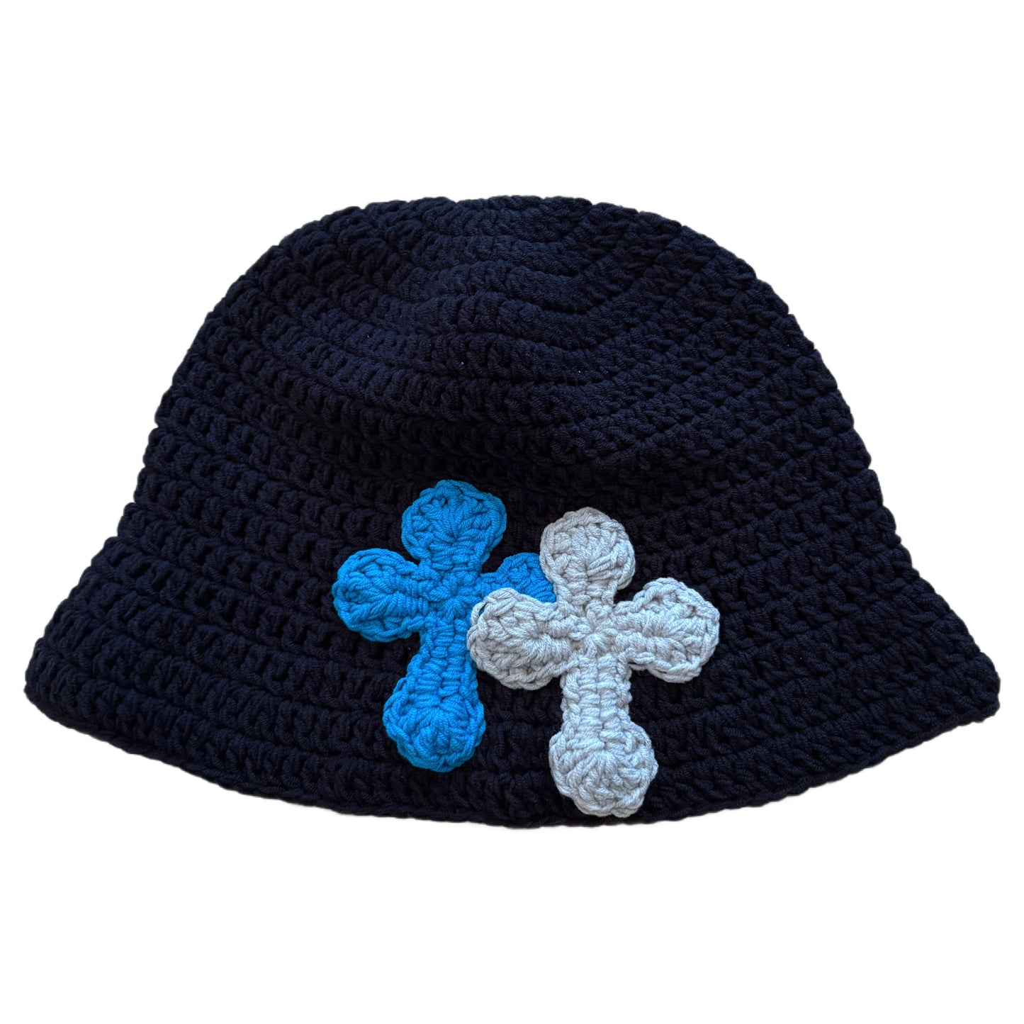 "Y.A.R.N. Collection" 3D double Cross Handmade Knit hat (unisex)