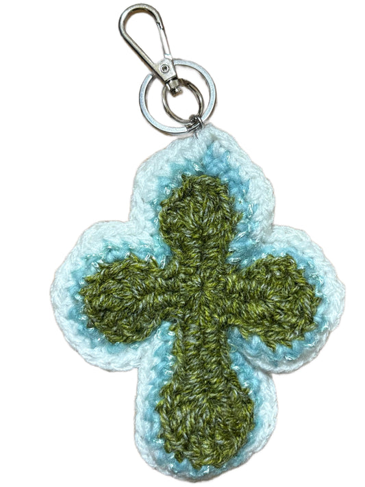 "Y.A.R.N. Collection" 3D Cross Handmade Knit Key Holder(unisex)
