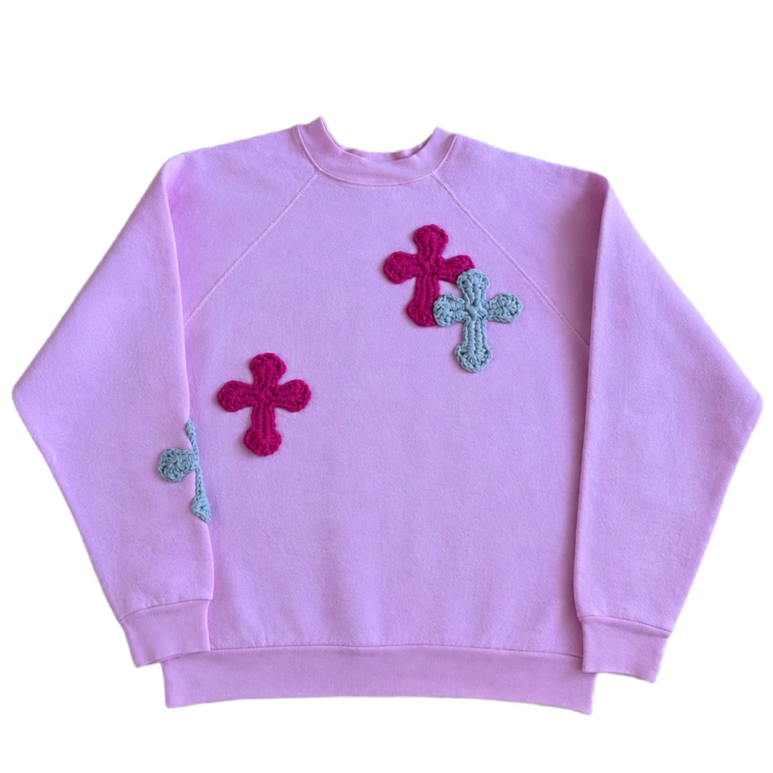 "Y.A.R.N. Collection" 90s made in USA sweat with 6 cross (unisex)