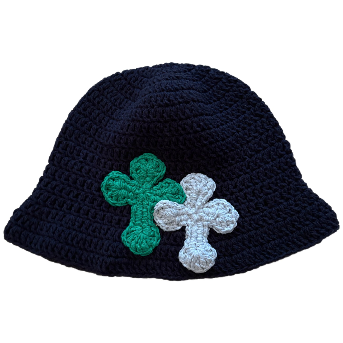 "Y.A.R.N. Collection" 3D double Cross Handmade Knit hat (unisex)