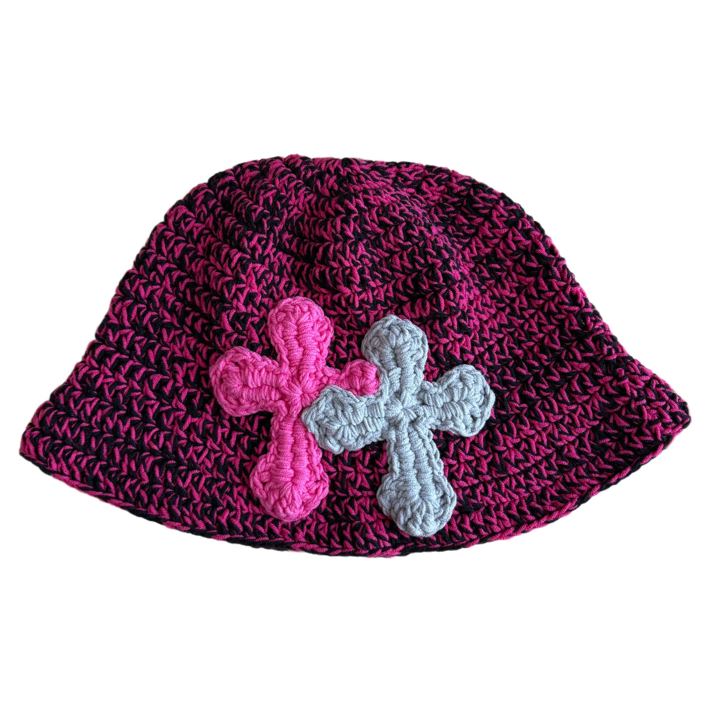 "Y.A.R.N. Collection" 3D double Cross Handmade Knit hat (unisex)