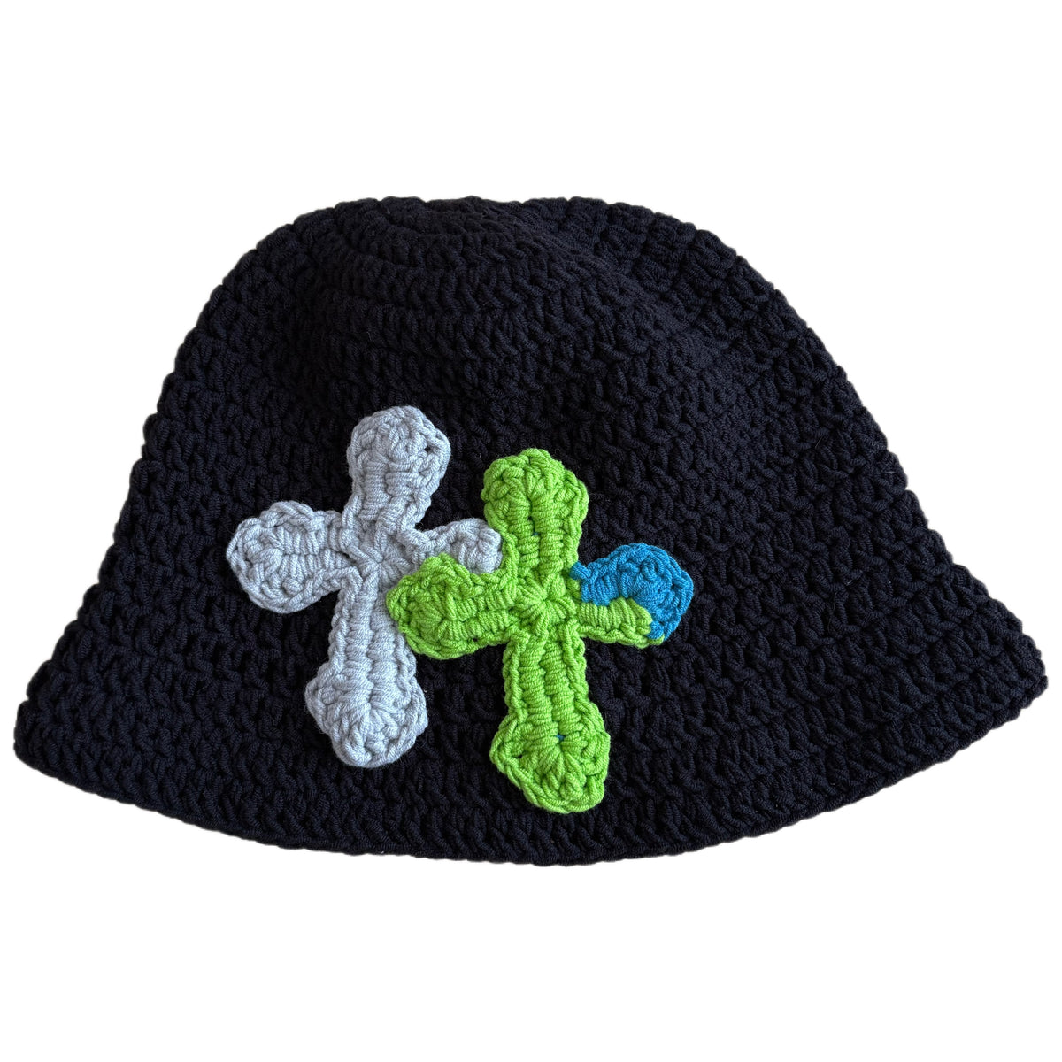"Y.A.R.N. Collection" 3D double Cross Handmade Knit hat (unisex)