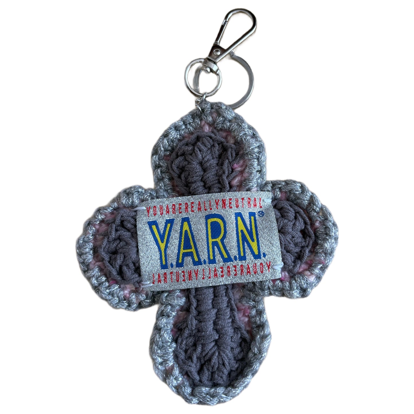 "Y.A.R.N. Collection" 3D Cross Handmade Knit Key Holder(unisex)