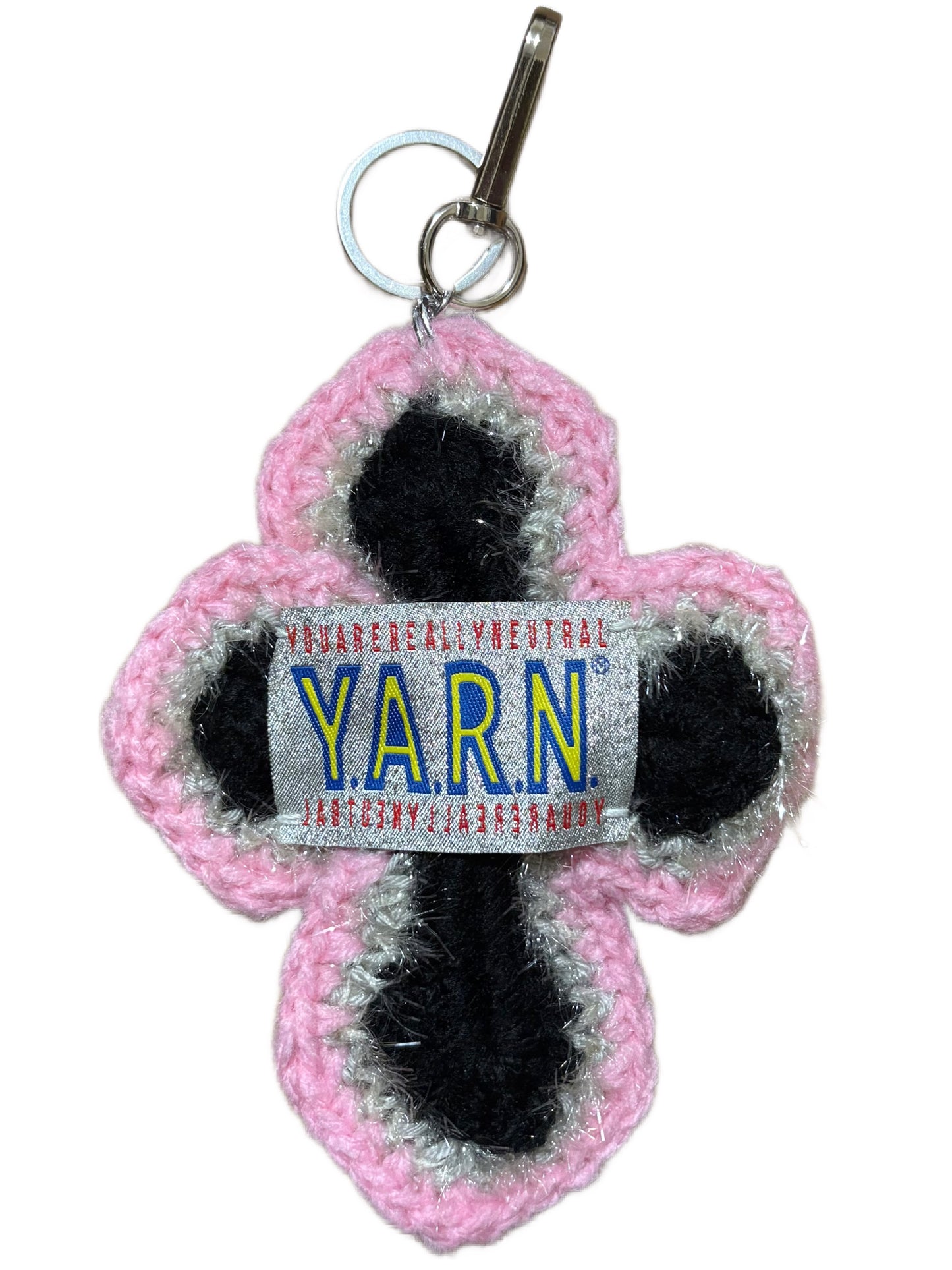 "Y.A.R.N. Collection" 3D Cross Handmade Knit Key Holder(unisex)