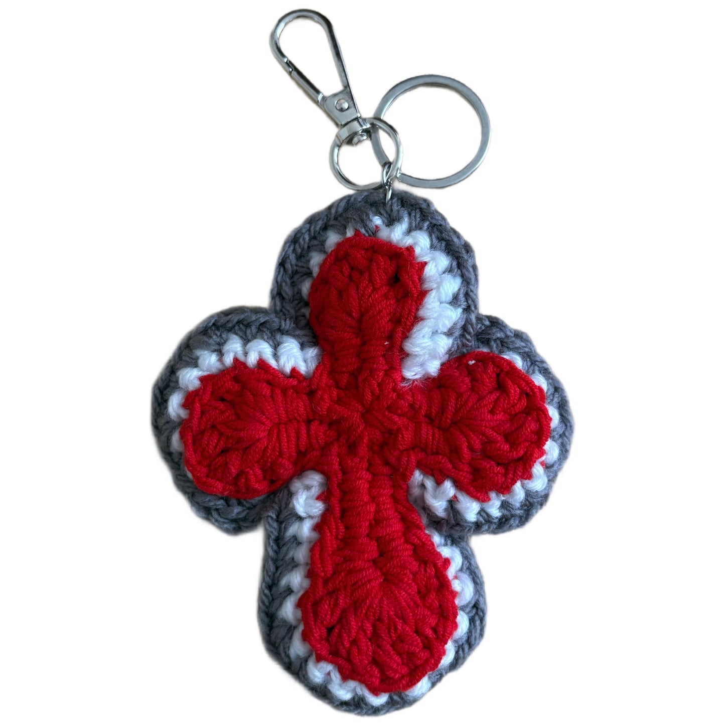 "Y.A.R.N. Collection" 3D Cross Handmade Knit Key Holder(unisex)