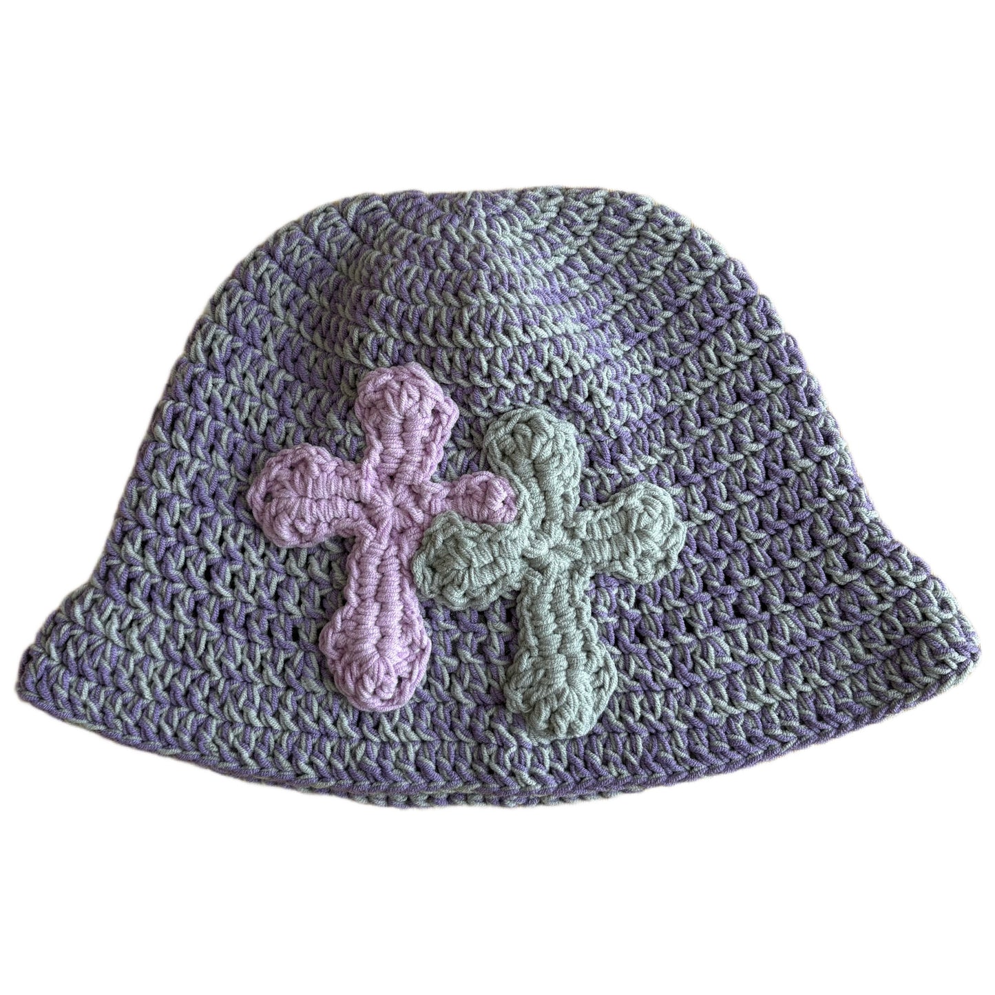 "Y.A.R.N. Collection" 3D double Cross Handmade Knit hat (unisex)