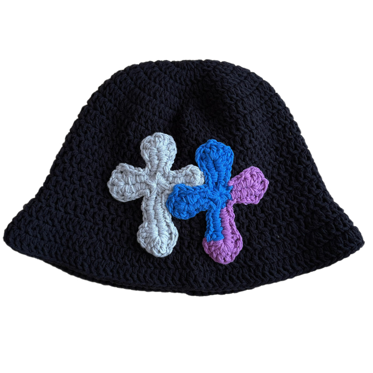 "Y.A.R.N. Collection" 3D double Cross Handmade Knit hat (unisex)