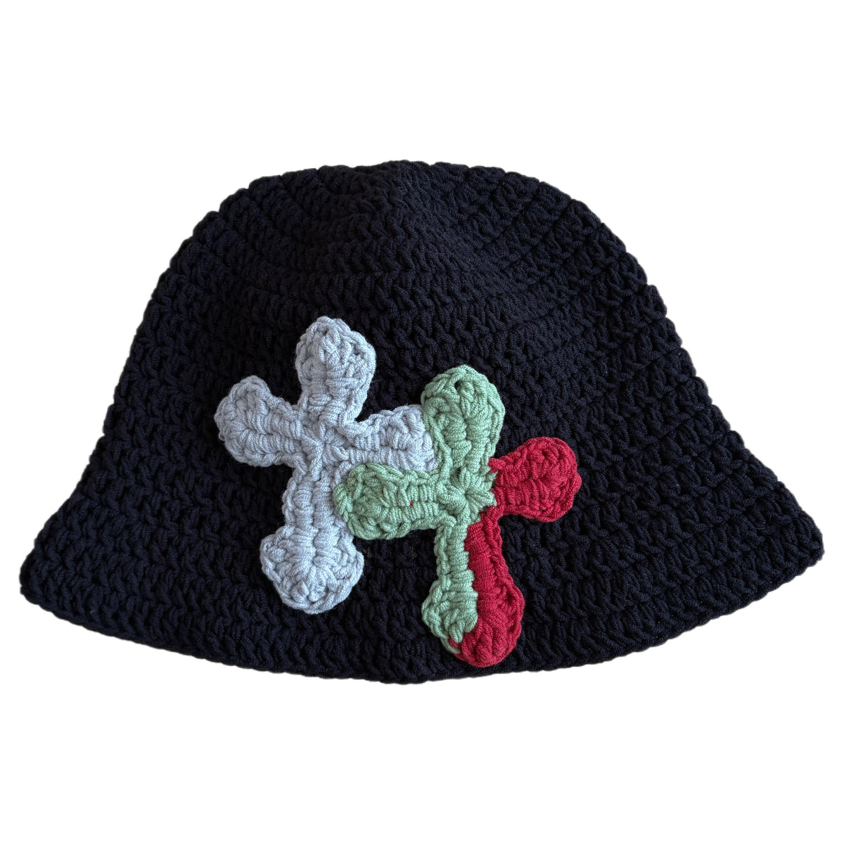 "Y.A.R.N. Collection" 3D double Cross Handmade Knit hat (unisex)