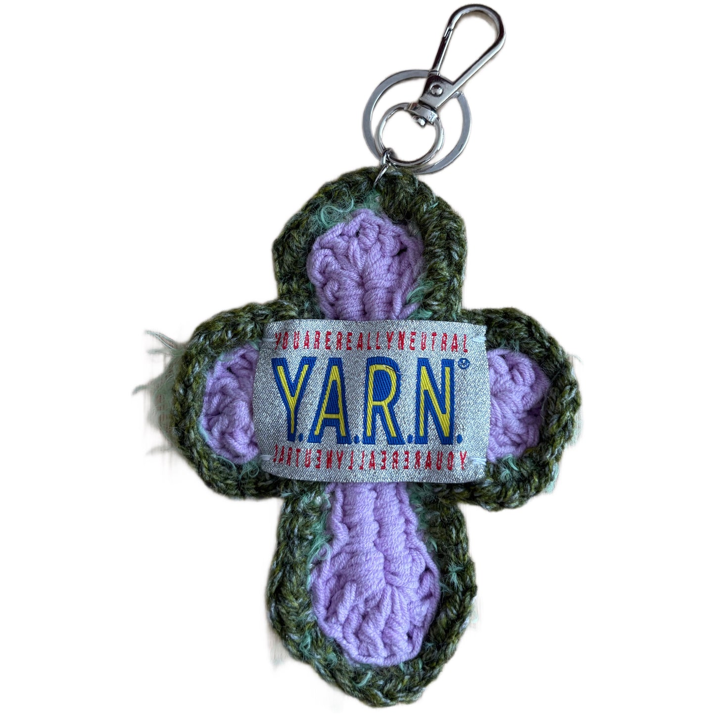 "Y.A.R.N. Collection" 3D Cross Handmade Knit Key Holder(unisex)