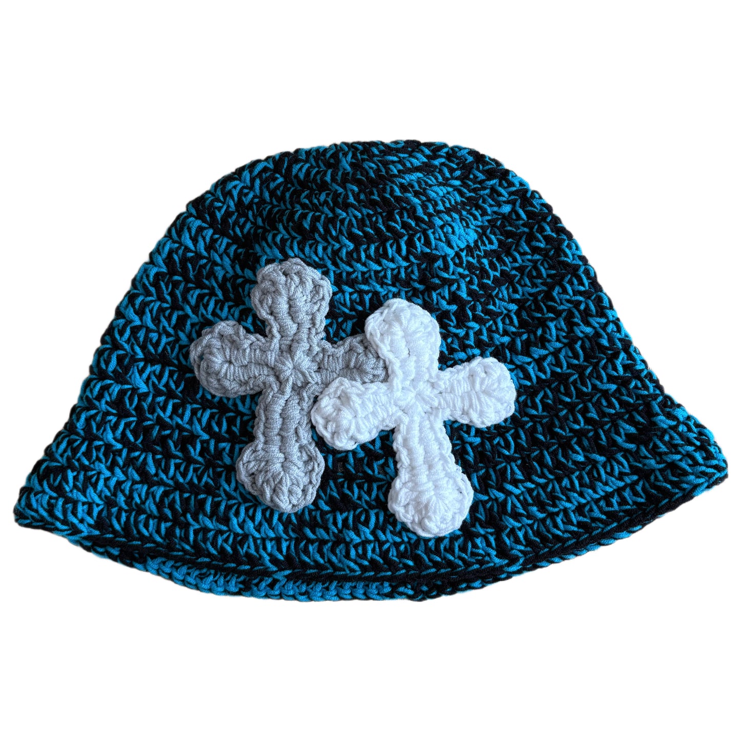 "Y.A.R.N. Collection" 3D double Cross Handmade Knit hat (unisex)