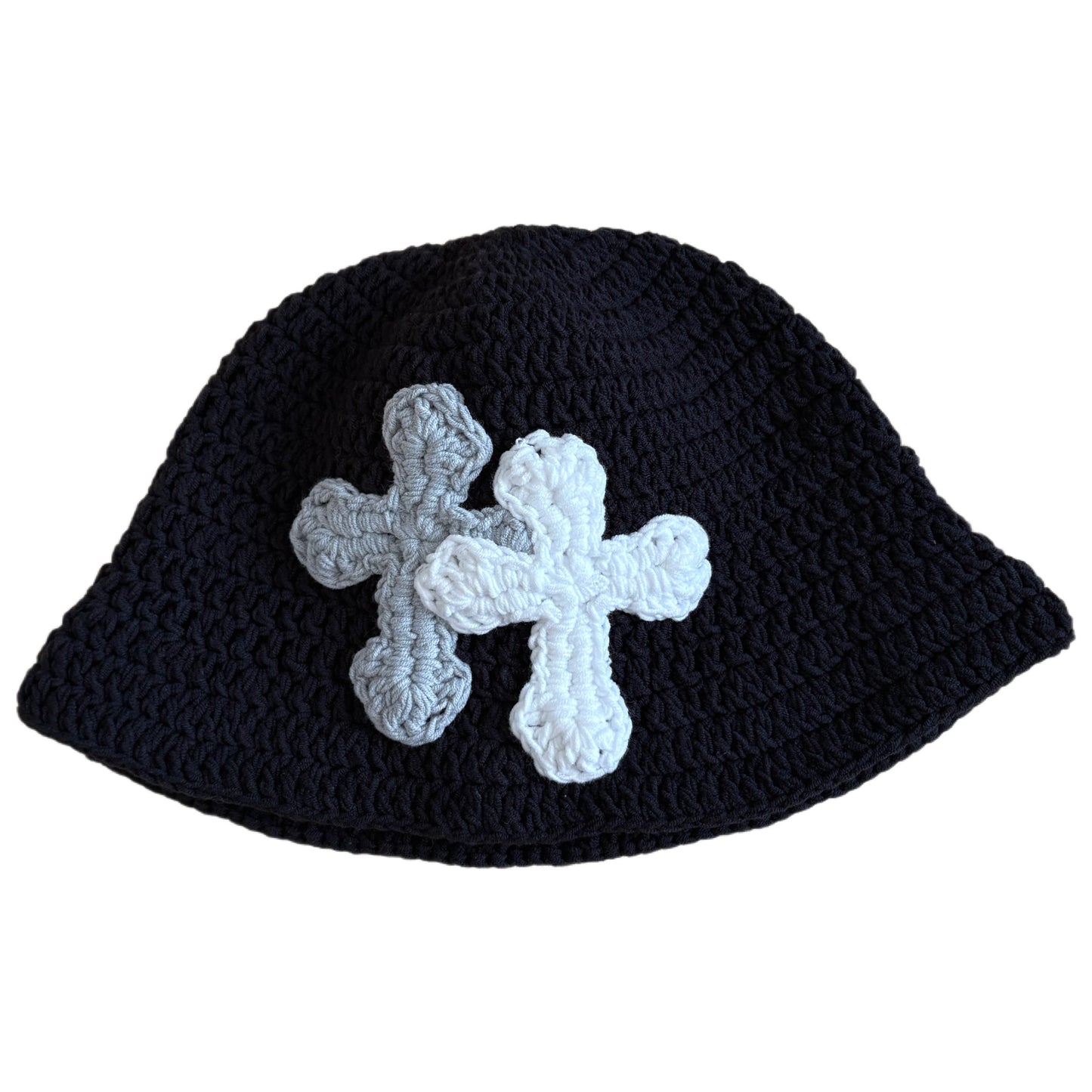 "Y.A.R.N. Collection" 3D double Cross Handmade Knit hat (unisex)