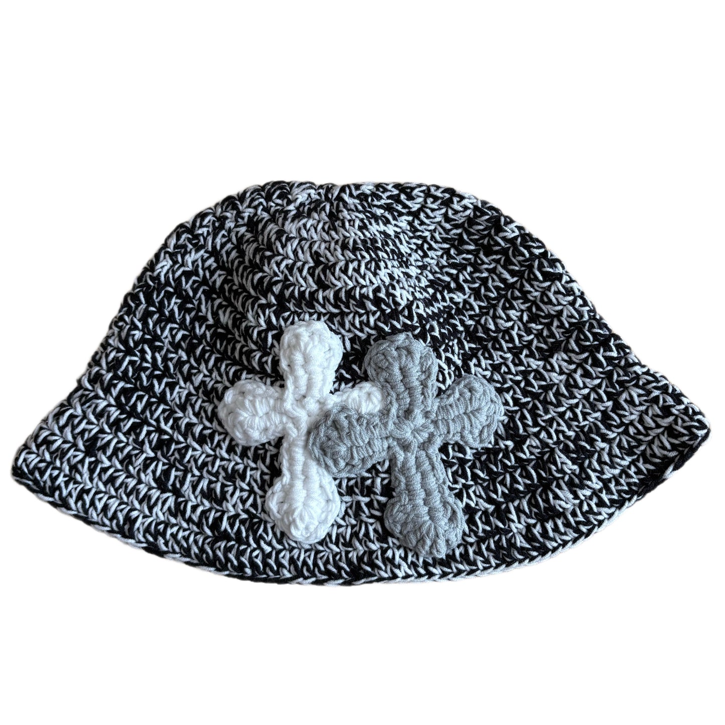 "Y.A.R.N. Collection" 3D double Cross Handmade Knit hat (unisex)
