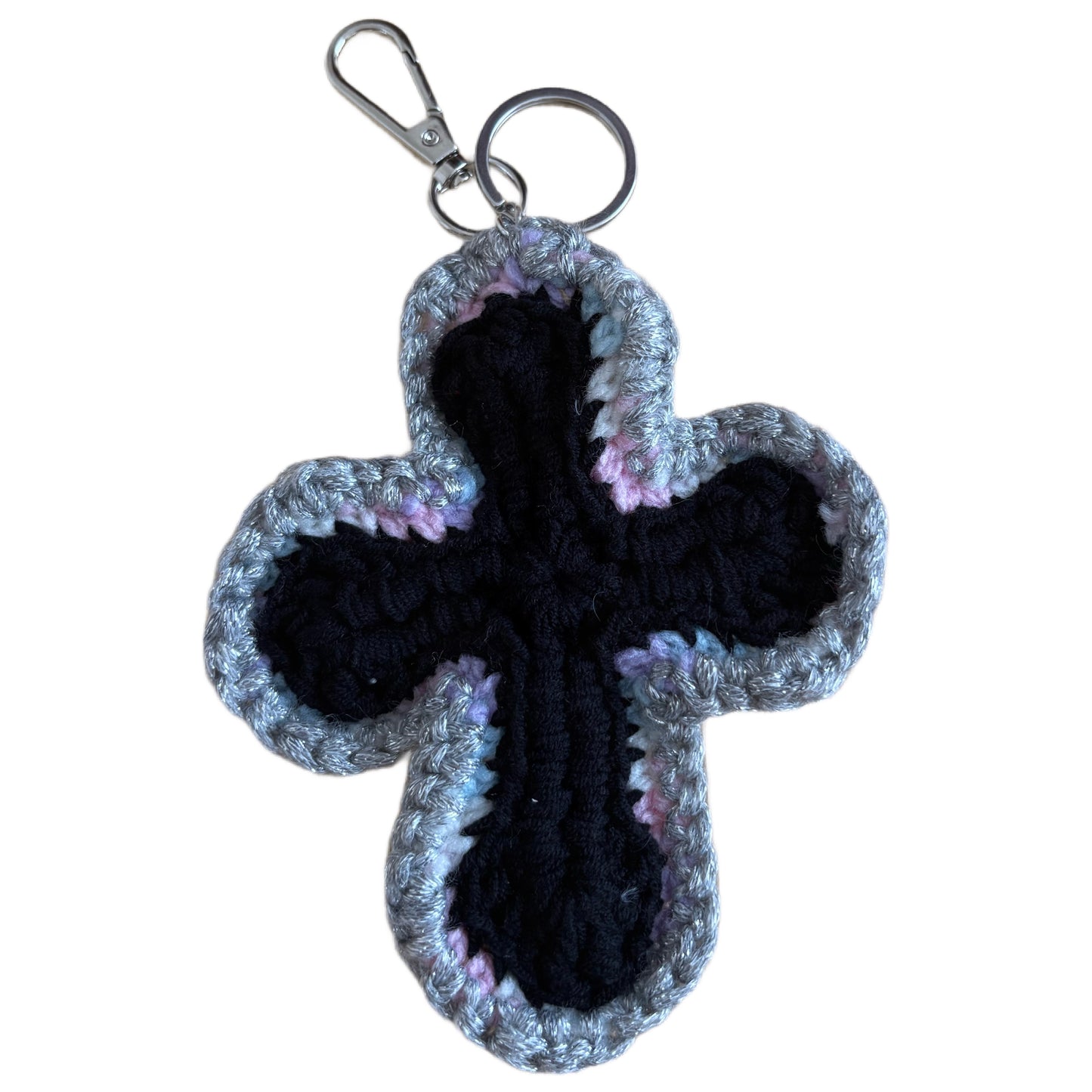 "Y.A.R.N. Collection" 3D Cross Handmade Knit Key Holder(unisex)