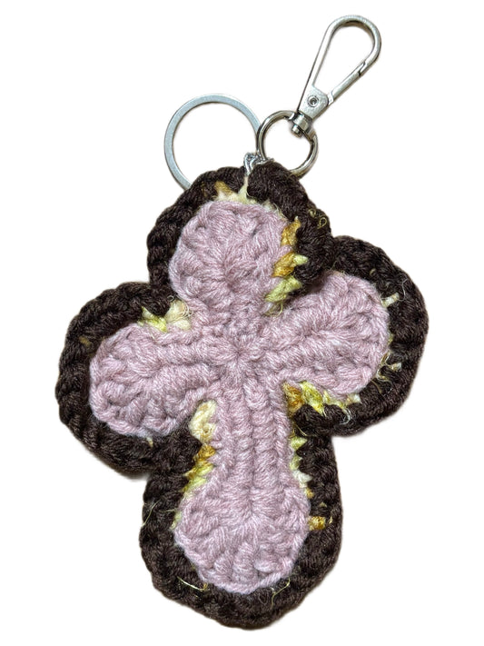 "Y.A.R.N. Collection" 3D Cross Handmade Knit Key Holder(unisex)