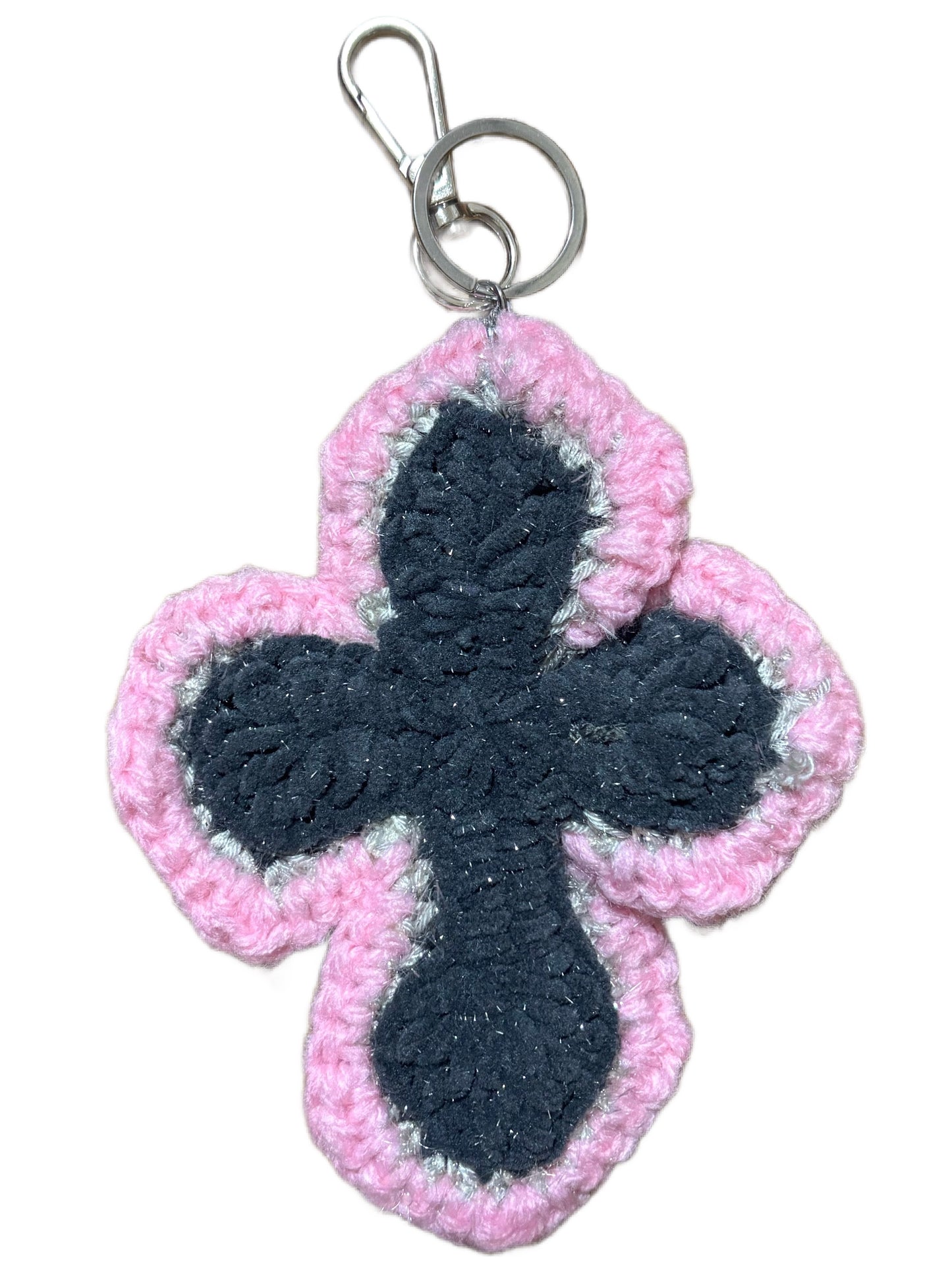 "Y.A.R.N. Collection" 3D Cross Handmade Knit Key Holder(unisex)