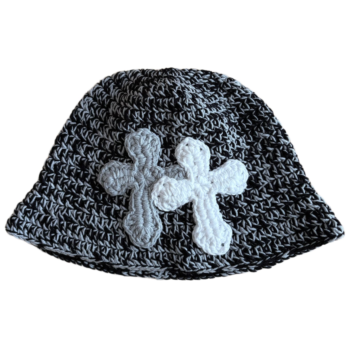 "Y.A.R.N. Collection" 3D double Cross Handmade Knit hat (unisex)