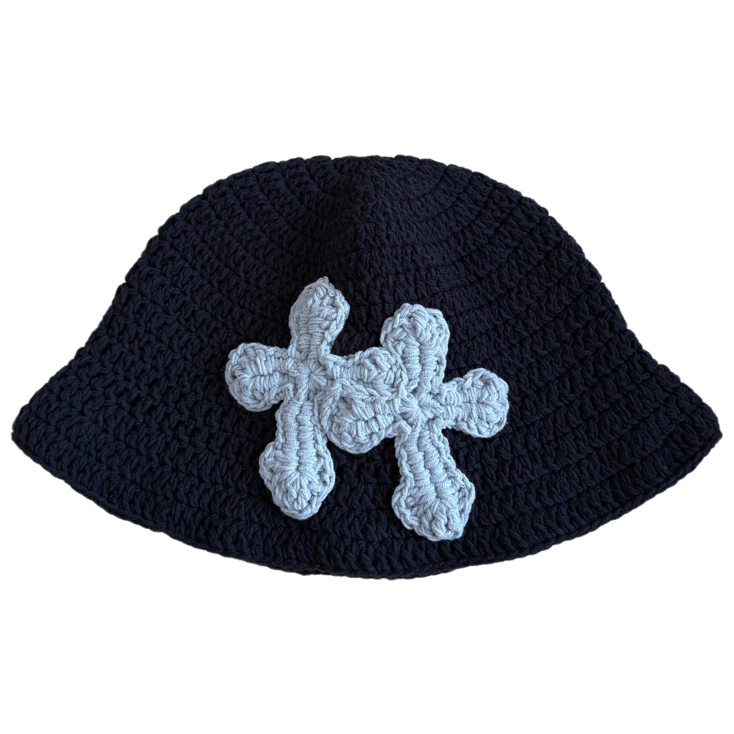"Y.A.R.N. Collection" 3D double Cross Handmade Knit hat (unisex)
